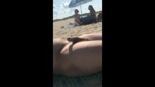 Beach dickflash #13 with cumshot