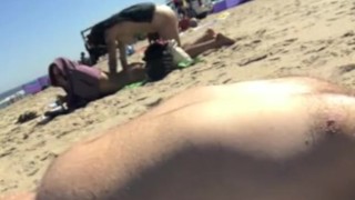 Beach dickflash #3 with cumshot