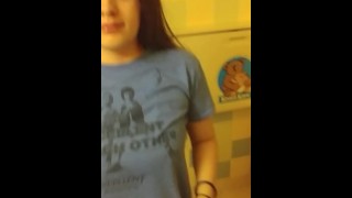 Little teen salute gets fucked in a bathroom