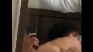 Young redbone ebony thot fucks and sucks