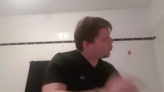 Sexy Boy TANZVERBOT punches his Wall after beatboxing on that dick